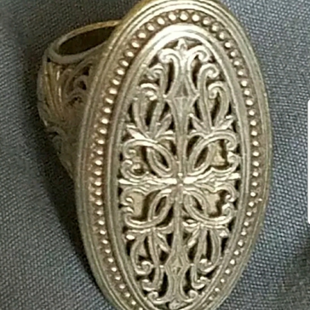 Konstantino sterling silver filigree 6 1/2 ring